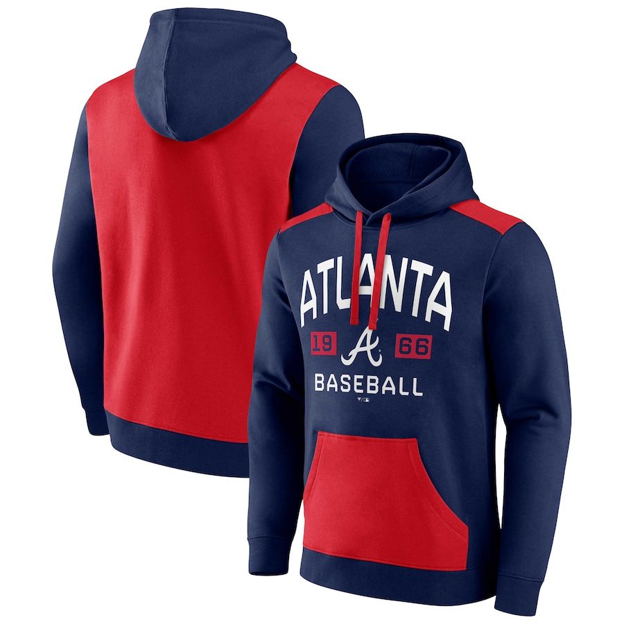 Men 2023 MLB Atlanta Braves blue Sweatshirt style 2